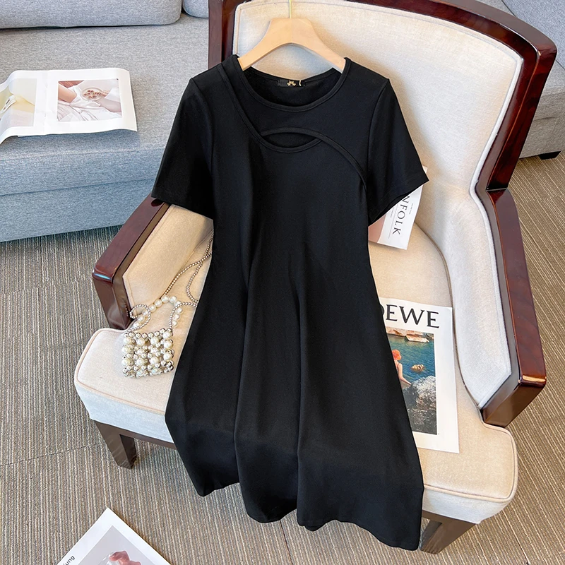 Robe décontractée grande taille pour femmes, tenue de soirée sexy, ample et confortable, tissu perlé de coton, été