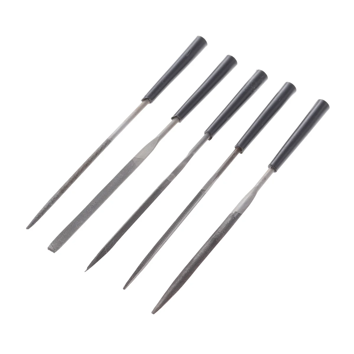 

5pc Rasp File Set 140X3Mm Anti-Skid Handle Coarse Tooth Pattern Fast Material Removal Tool For Wood Metal Plastic Hand
