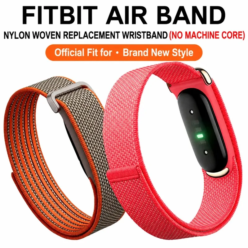 Nylon Watch Band for Google Fitbit Air, Sport Loop Braided Wristband with Hook and Loop Fastener Adjustable Breathable