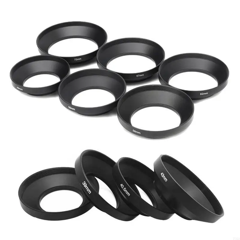 

770D Metal Wide Lens Hood Screw-in Mount 39/40.5/43/46/49/52/55/58/62/72mm for DSLR Camera Lens Hood for Protection