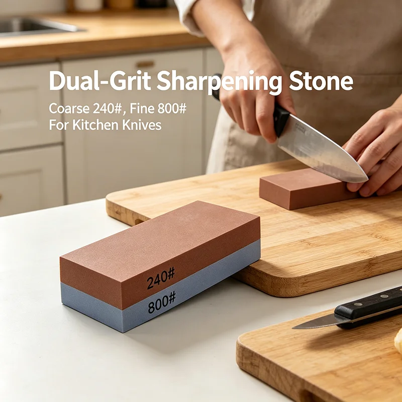 2026 New RSCHEF Professional Dual Side Whetstone Wetstone Kitchen Knife Sharpening Grinding Tool