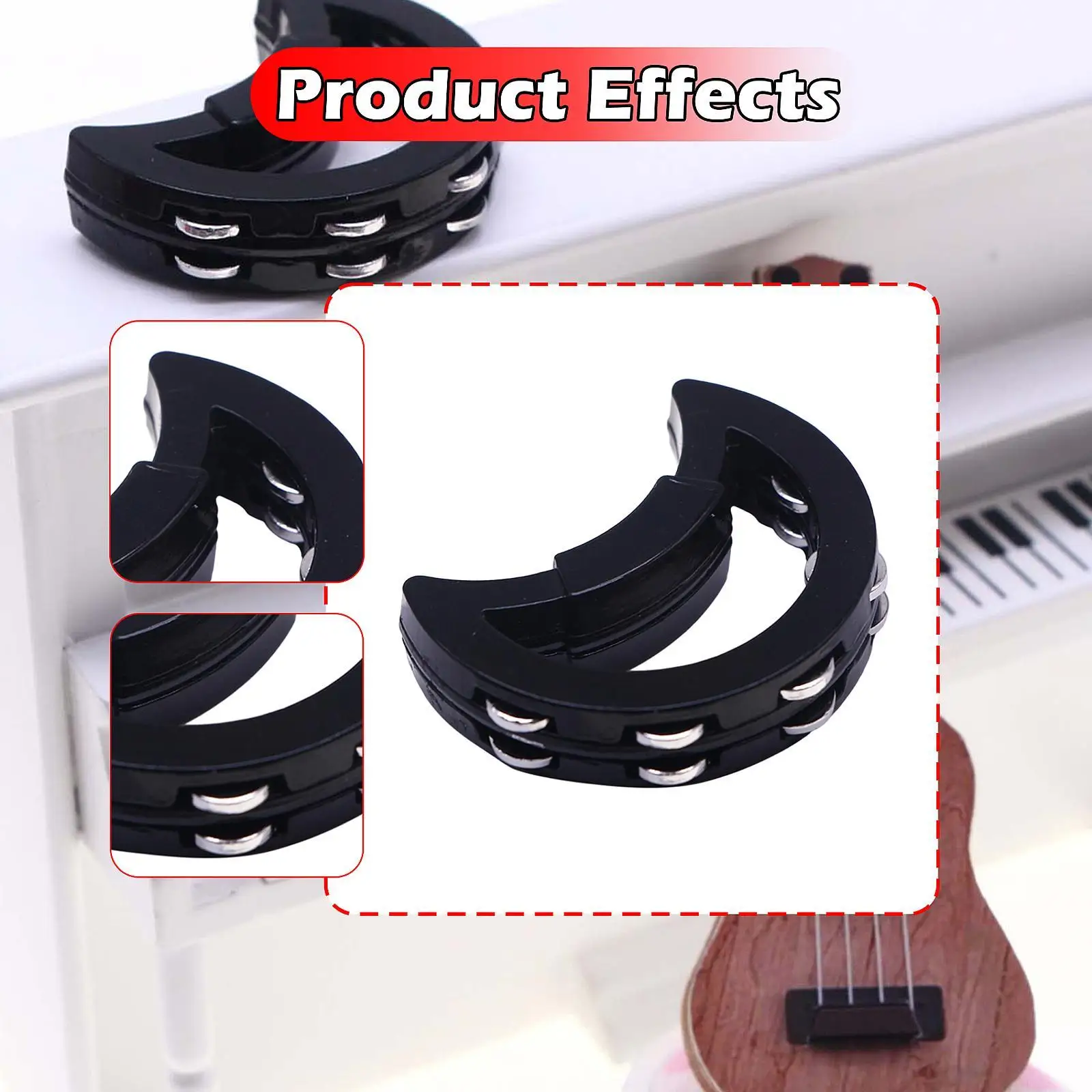 Tambourin portatif à Double rangée pour maison de poupée, jouet interactif robuste, accessoires de musique