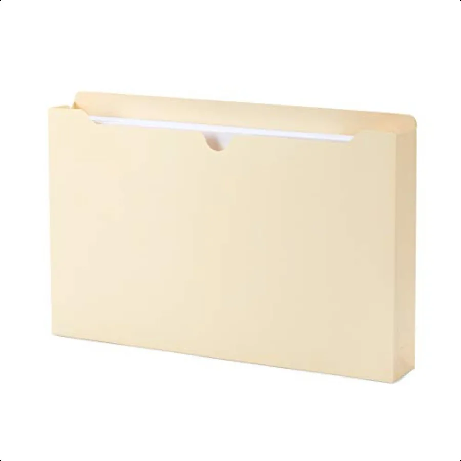 سترات ملف مانيلا مقاس 2 بوصة معززة بقطع مستقيمة وجيب توسيع عالي التحمل مقاس 2 بوصة مقاس قانوني 50 عبوة