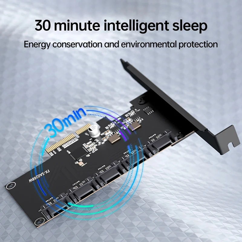 Novo! Pcie para 5 portas sata 3 iii 3.0 6gbps ssd adaptador pci-e pci express x1 placa controladora placa de expansão suporte x4 x8 x16