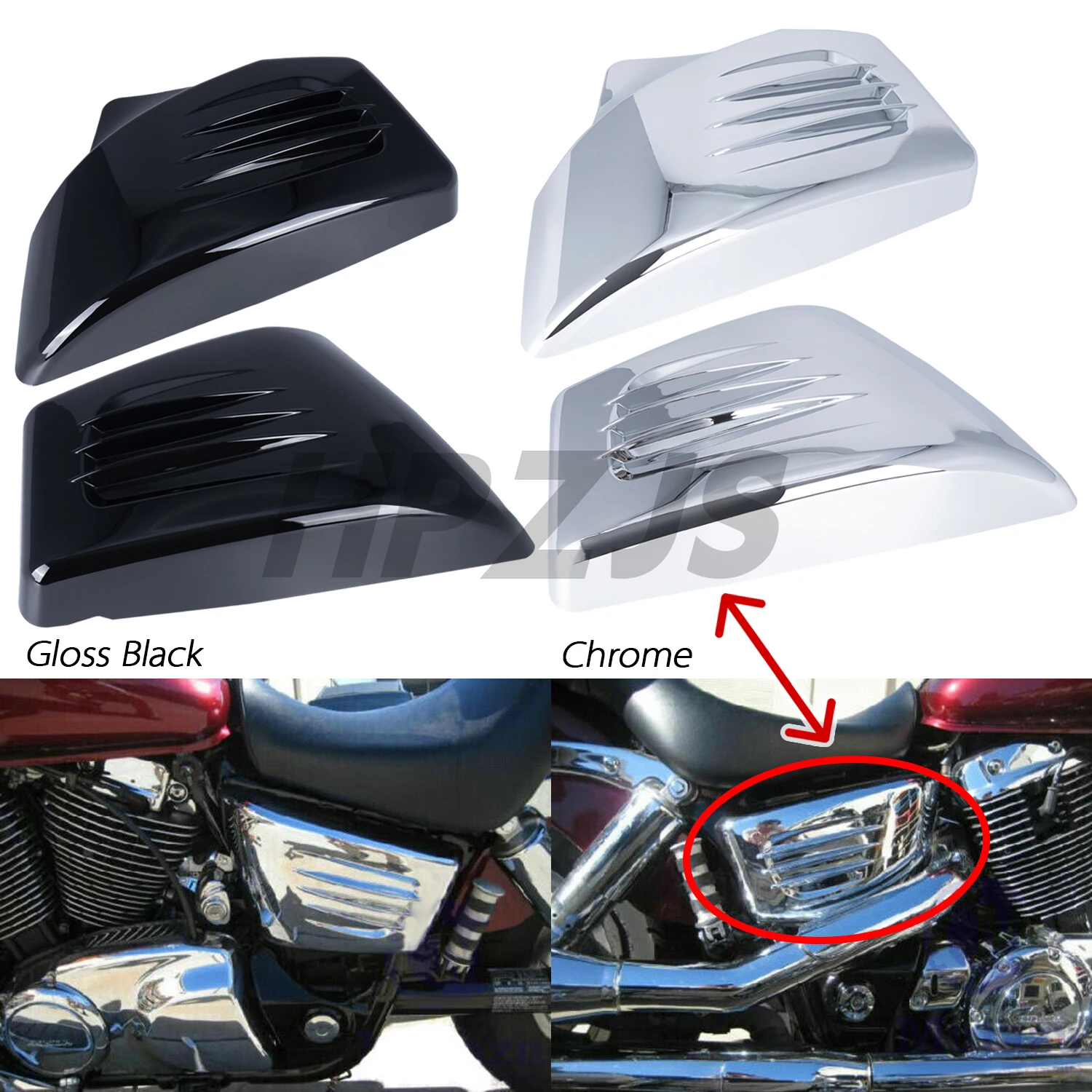 Motorcycle Battery Side Cover For Honda VT1100C2 Shadow American Classic Edition (A.C.E.) 95-2000 / VT1100C2 Shadow Sabre 00-07