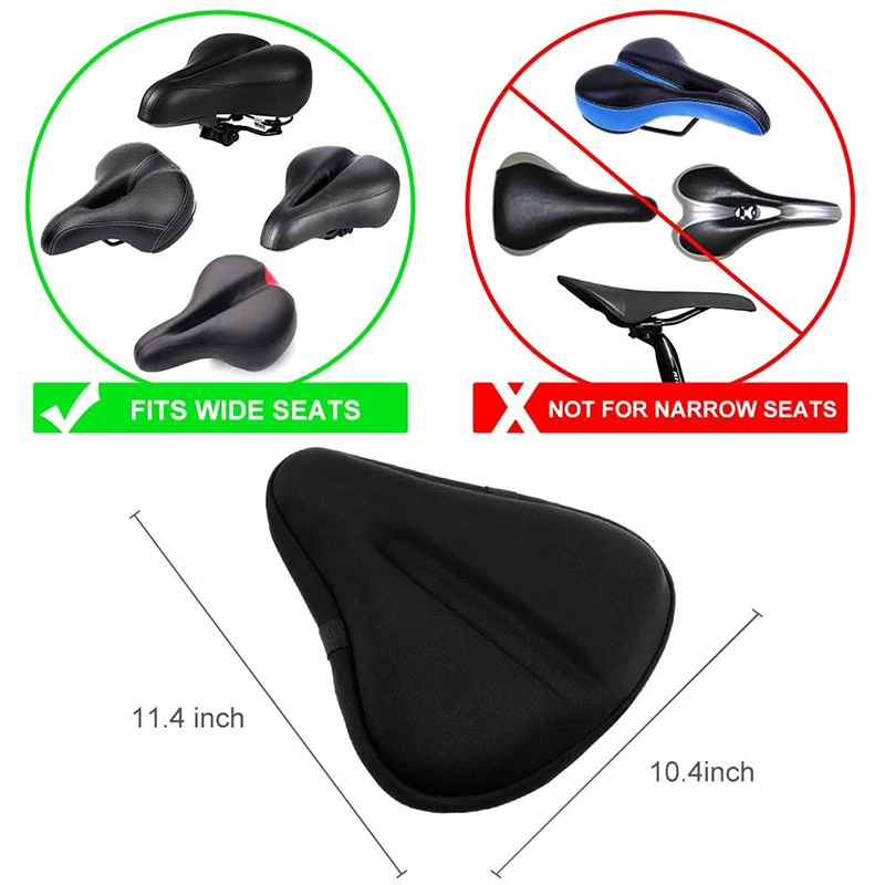 Bike Seat Cover Big Size Soft Wide Excercise Bicycle Cushion Cover For MTB Road Bike