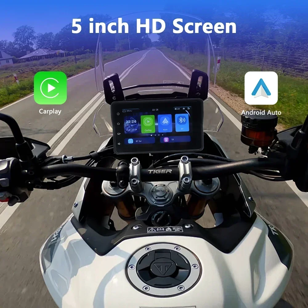 2026 Best Seller Waterproof Case Dual Lens Motorcycle Carplay Camera DVR 1080P Motorcycle Dashcam With Blue-tooth Phone Call & M