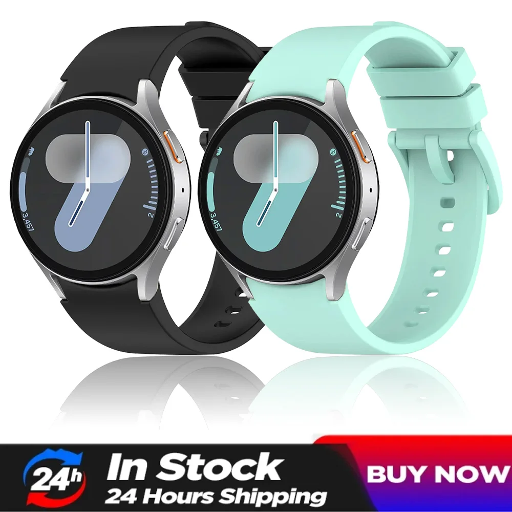 No Gap Sports Silicone Strap For Samsung Galaxy Watch 7 6 5 4 40mm 44mm Comfortable Watchband Watch 6 Classic 47mm 43mm Bracelet