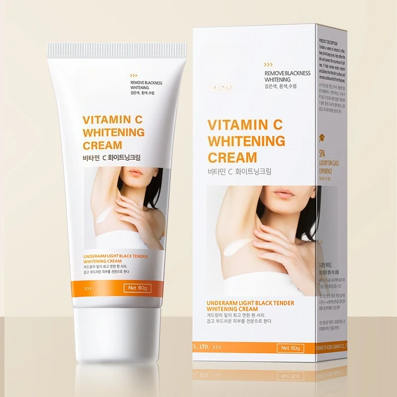 ビタミンC配合の脇の下美白クリーム、黒ずみケアで滑らかで明るい肌へ、栄養補給ボディケアフォーミュラ