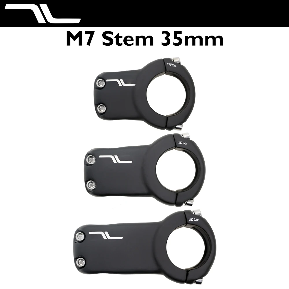 

E-M7 Carbon Fiber Bike Stem 35mm Clamp 35/50/65mm Length 0 Degrees Rise Black Matte 105g 5.5Nm Torque for MTB/Road Handlebars