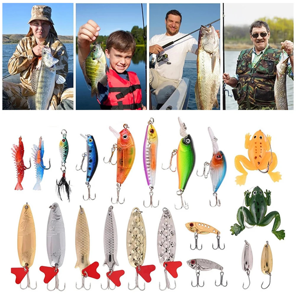 Christmas Fishing Tackle Countdown Calendar Box 24 Days Fishing Lures Set Calendar Box Creative Festival Theme for Adult Kids