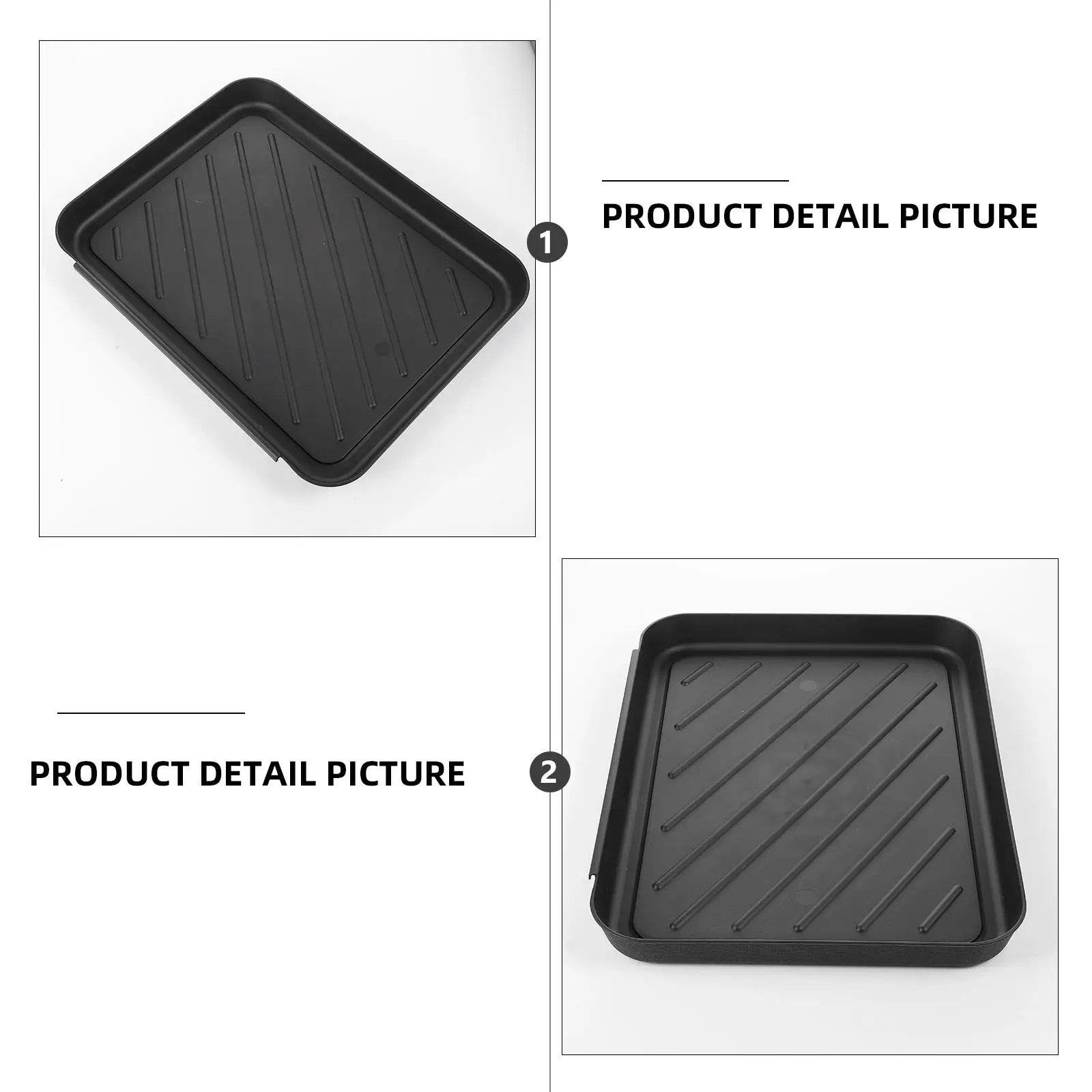 Bandeja de Zapatos de Plástico Almacenamiento en el Maletero Negro Multiusos Amigable con el Medio Ambiente Soporte para Zapatos Jardinería Mascotas Maceta de Planta Pad Living