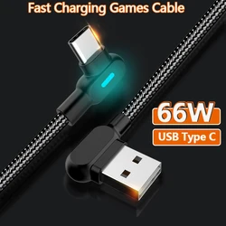 66W 6A USB Type C Super Fast Charging Data Cable For Xiaomi POCO Huawei Samsung Mobile Phones Power Bank USB C Car Charger Cable