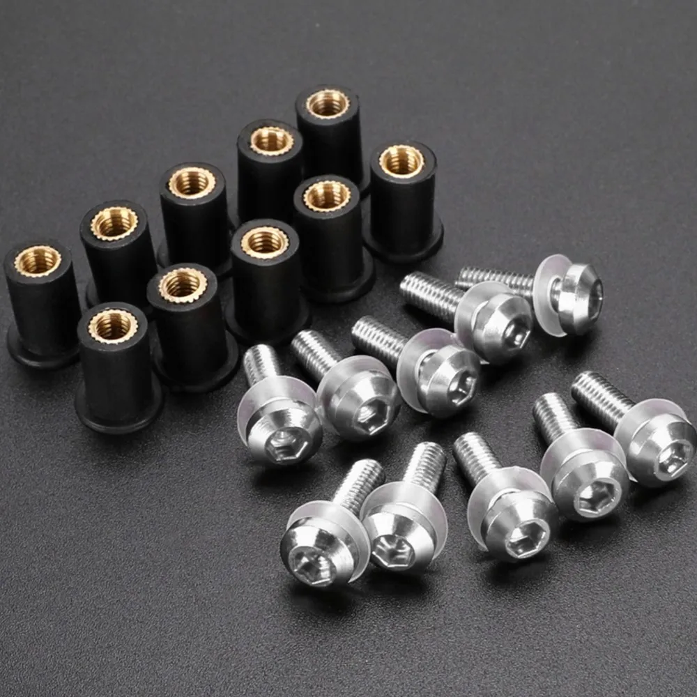 

Windshield Screws FOR CFMOTO 400GT/650GT ST PAPIO XO Nova 700MT IBEX 700 800MT 250CLX Fairing Fasterner Windscreen Nut Bolts