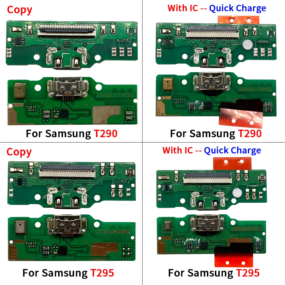 

10 шт. USB-порт для зарядки, гибкий кабель, разъем, детали для Samsung Tab A 8.0 2019 SM-T290 T290 T295, микрофонный модуль