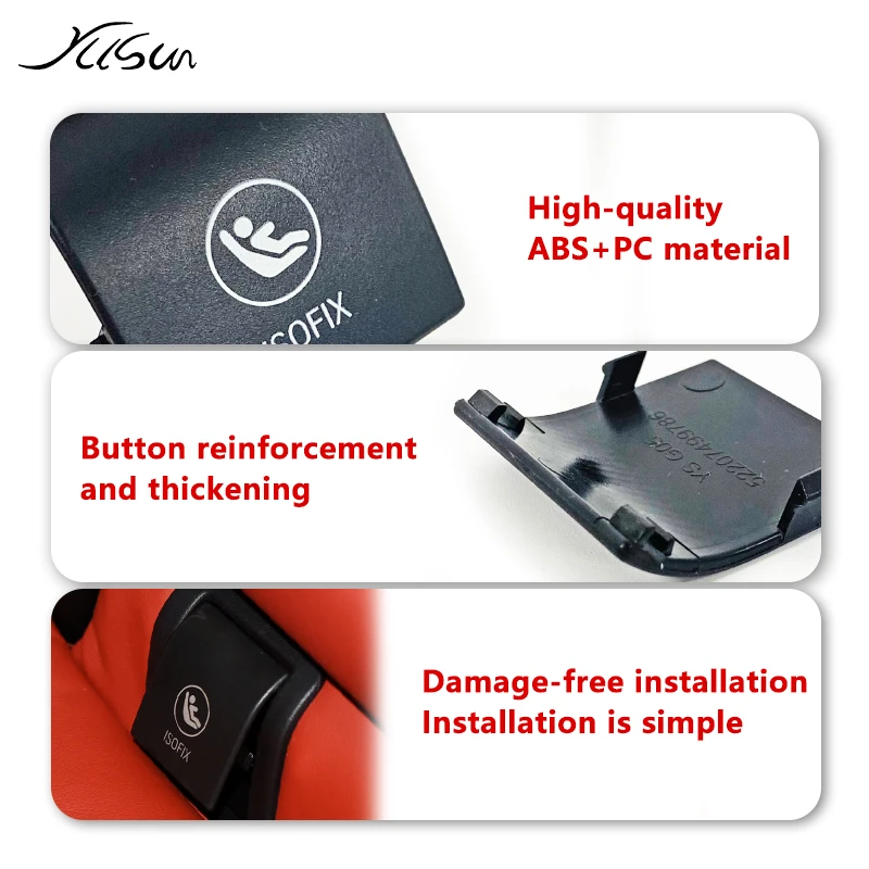 Seggiolino posteriore per bambini Ancoraggio Sicurezza ISOFIX Copertura di ritenuta per BMW X5 G05 2019-2023 Seggiolino posteriore per auto Gancio Fibbia piastra di copertura Accessori