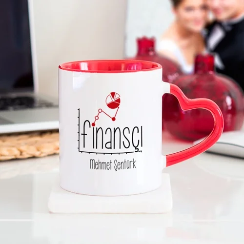 Personalized finance heart mug cup