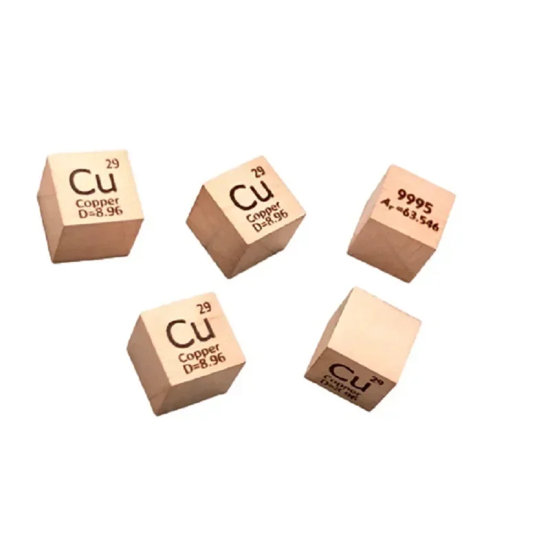 

10mm Density Copper Cube Cu 99.95% Pure for Hobbies Element Collection DIY Crafts Display