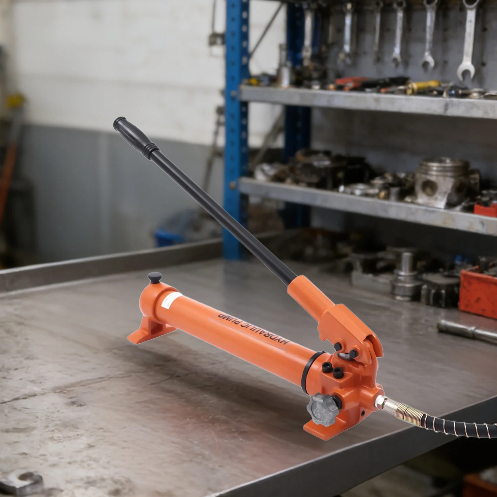 

Single Acting Hydraulic Test Pump CP-700, Manual Hydraulic Pump 70MPa with 180cm Hose, High Low Pressure Auto Switch