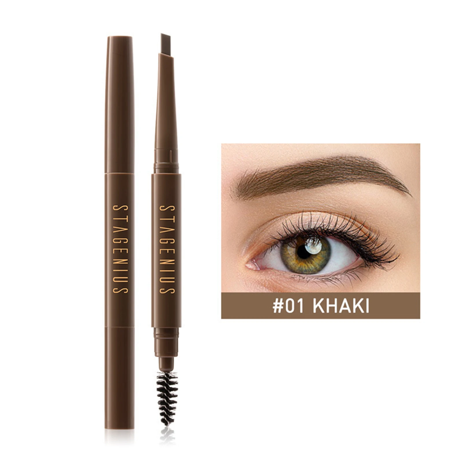 Gogotales 0.2g Eye Highlighter Crème Oogschaduw Stick Tweeërlei gebruik Liggen Zijderups Oogschaduw Pen Ingebouwde Puntenslijper St