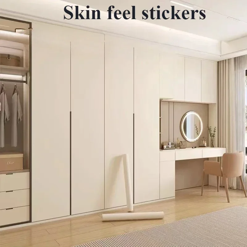 Skin-sensitive film wardrobe sticker cabinet door color changing film cabinet desktop waterproof self-adhesive wall sticker