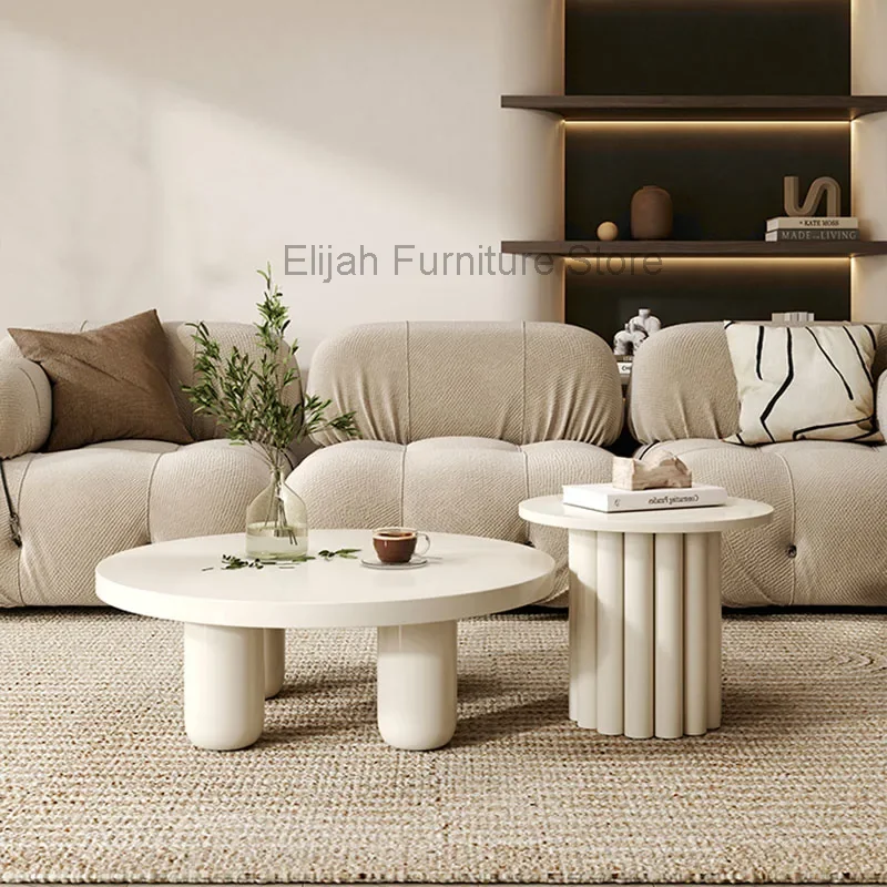 Ästhetische japanische Couchtische, kleine süße glamouröse Holz-Couchtische, rund, minimalistisch, Mesas De Centro Para Sala, Wohnmöbel