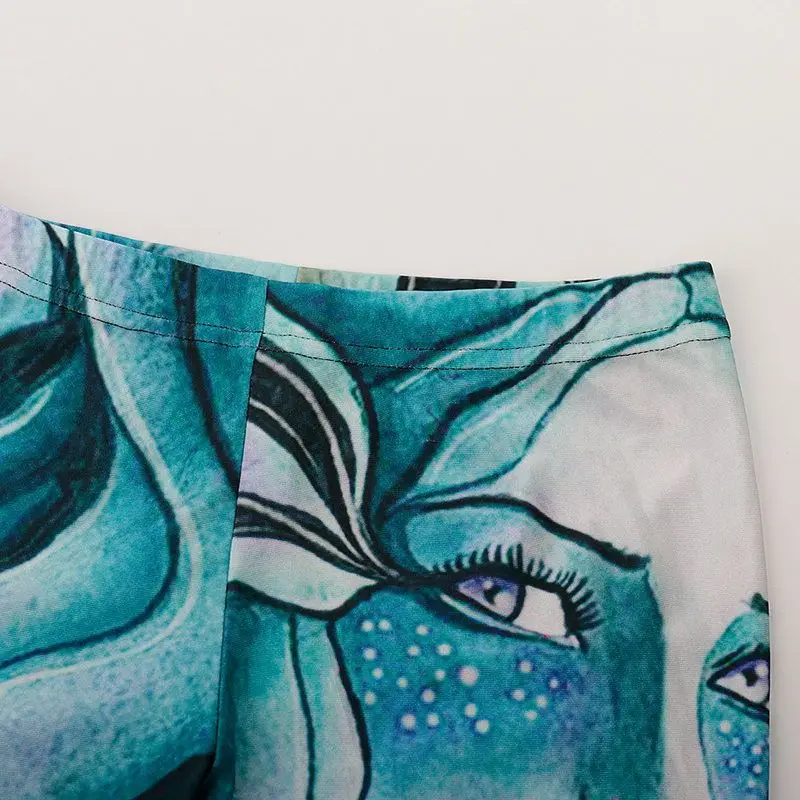 

Женские леггинсы для йоги, облегающие брюки для косплея, длинные брюки из полиэстера, дизайн с принтом на бедрах, весна 2024