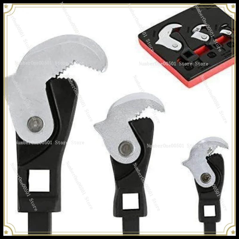 Torque Wrench Ratchet Movable Opening Steel Eagle Beak Transfer Crescent Head Plug Hook