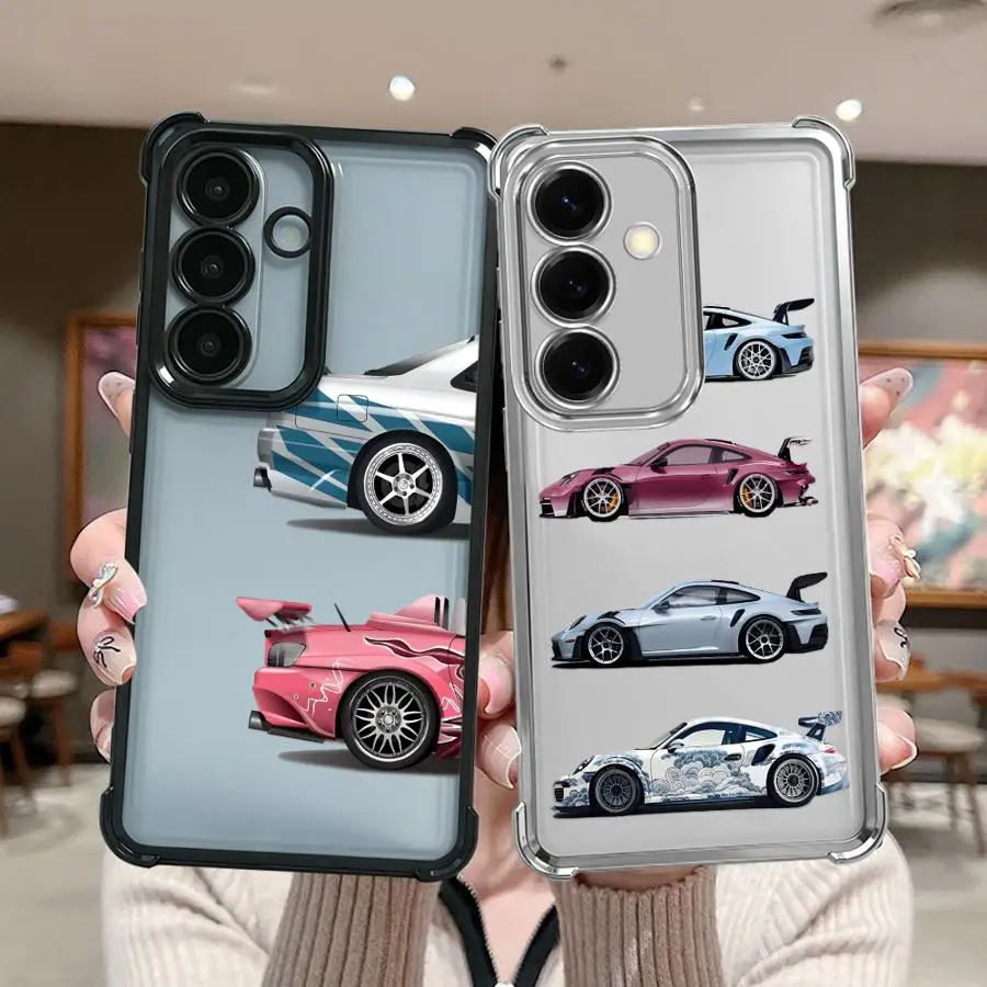 Phone Cover Case for Samsung Galaxy A21s A25 A16 A35 A36 A33 A52 A17 A26 A13 A15 A24 Cartoon Cool Car