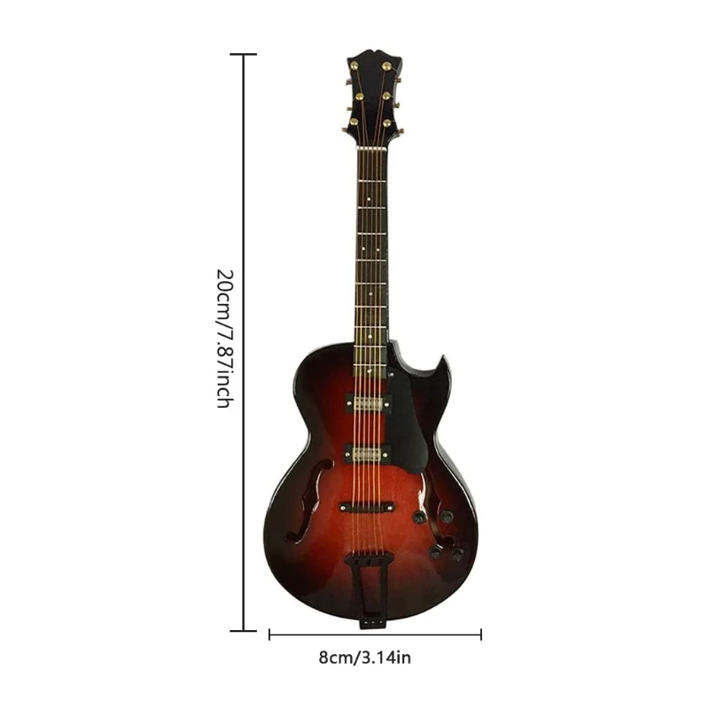 KX4B-librerías en miniatura madera para guitarra, adornos exhibición, modelo para sala estar
