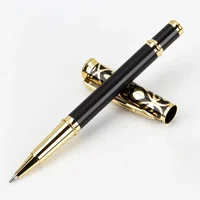 Bolígrafo de Gel Metálico de Lujo de Alta Calidad, Nuevo Bolígrafo Roller con Patrón de Escultura, Bolígrafos de Papelería para Oficina y Escuela, Regalos de Negocios