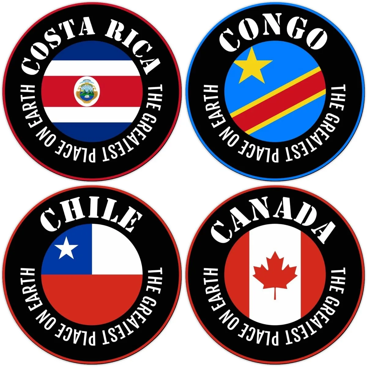 CostaRica Labels Stickers Flag Sticker for Laptop Envelope Seals Jar Water Bottles Goodie Bags Decoration