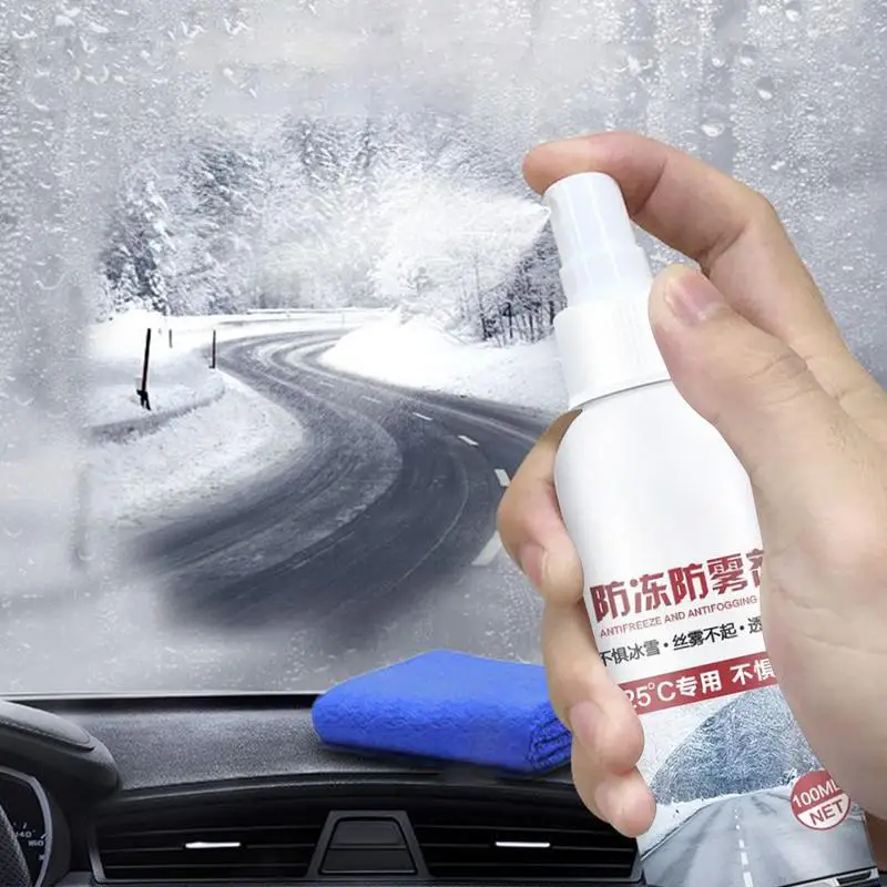 Windshield Rain Repeller Water Repeller 100ml Car Window Cleaner Spray Antifog Lens Spray Anti Fog Spray For Glasses Automobiles