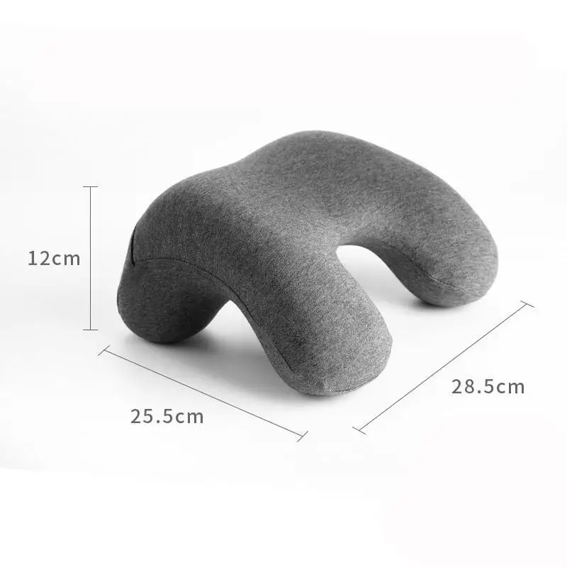 Ergonomic U-Shaped Desk Nap Pillow 12cm Thick Memory Foam Office Desk Rest Pillow Soft Neck Support for Lunch Break