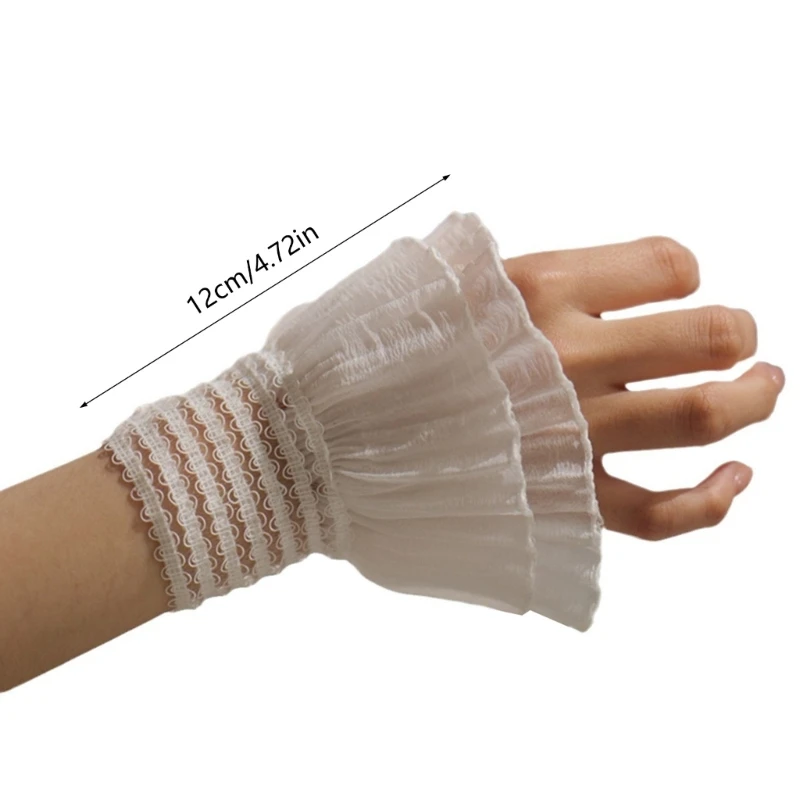 Women Flared Organ False Sleeves Detachable False Cuffs Wrist False Sleeves