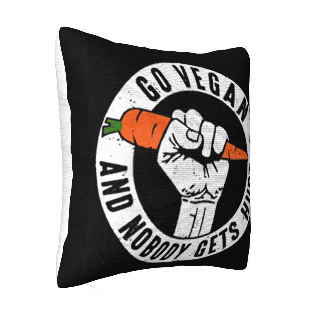 Go Vegan And Nobody Gets Hurt Western Style Fresh Design Pure Low Price Unisex Best Selling Punk Halloween Pillow Case