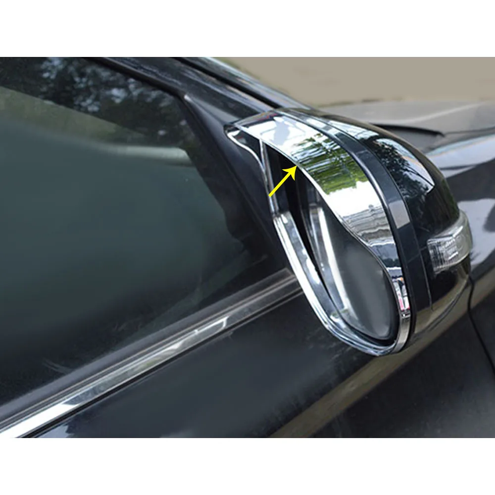 Cover Eyebrow Chrome Side Mirror Frame Rear View Glass Sticker Rain Visor For Mitsubishi Outlander 2016 2017 2018 2019 2020 2021