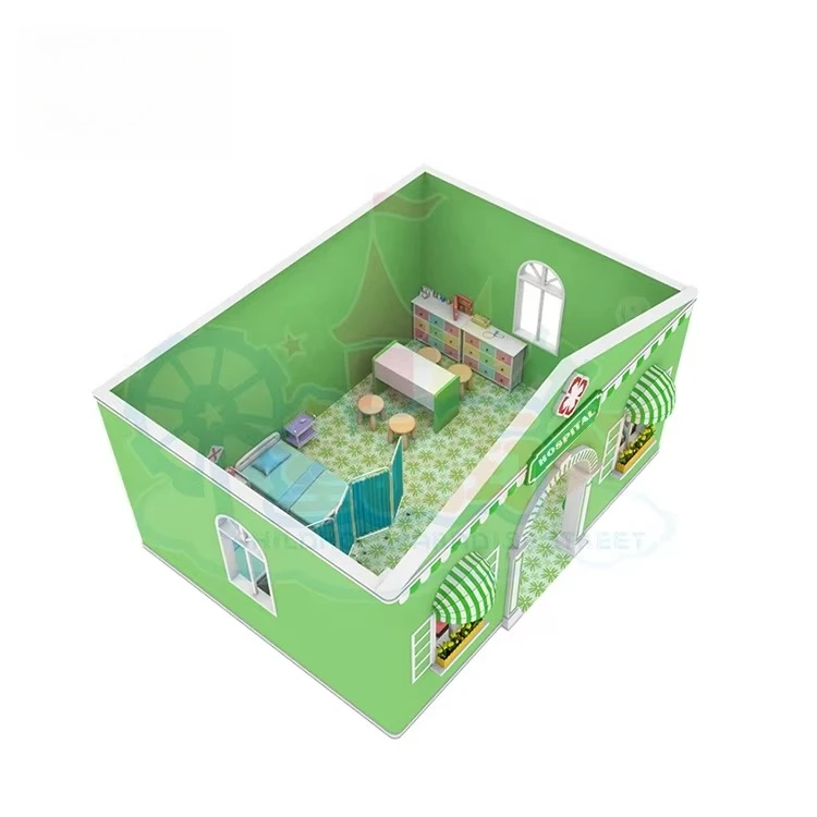 놀이공원 실내외 어린이 놀이터 나무 병원 테마 키즈 역할놀이집