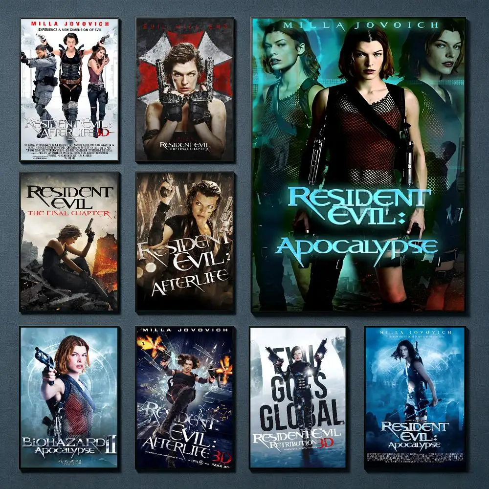 Hot Resident Evil Movie HD Canvas Art Print Wall Decor for Bars Coffee Shops Clubs Rooms