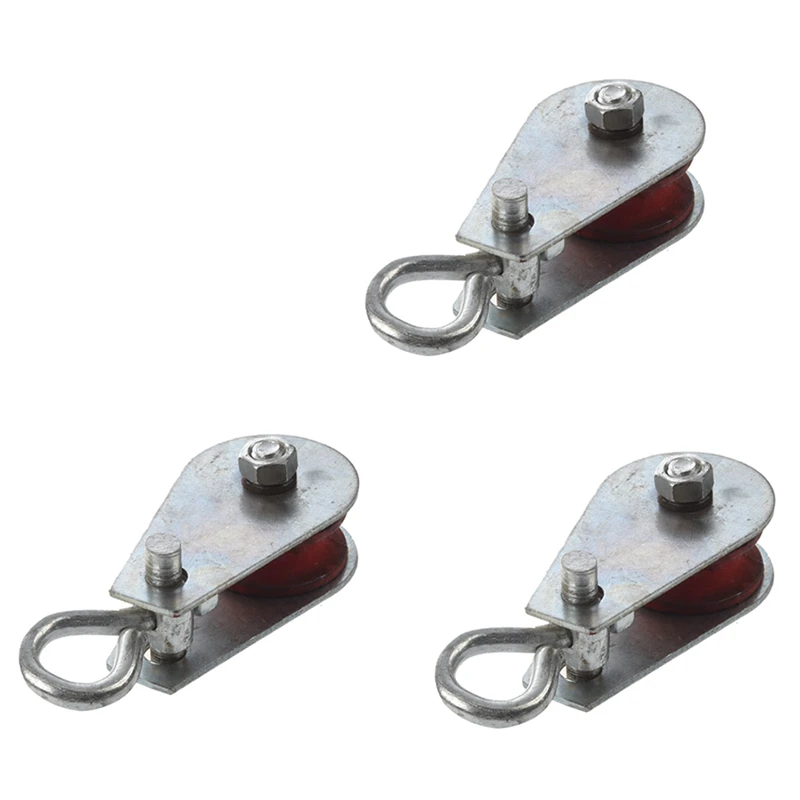 

3X 0.03T Single Swivel Ring Lifting Rope Pulley Sheave