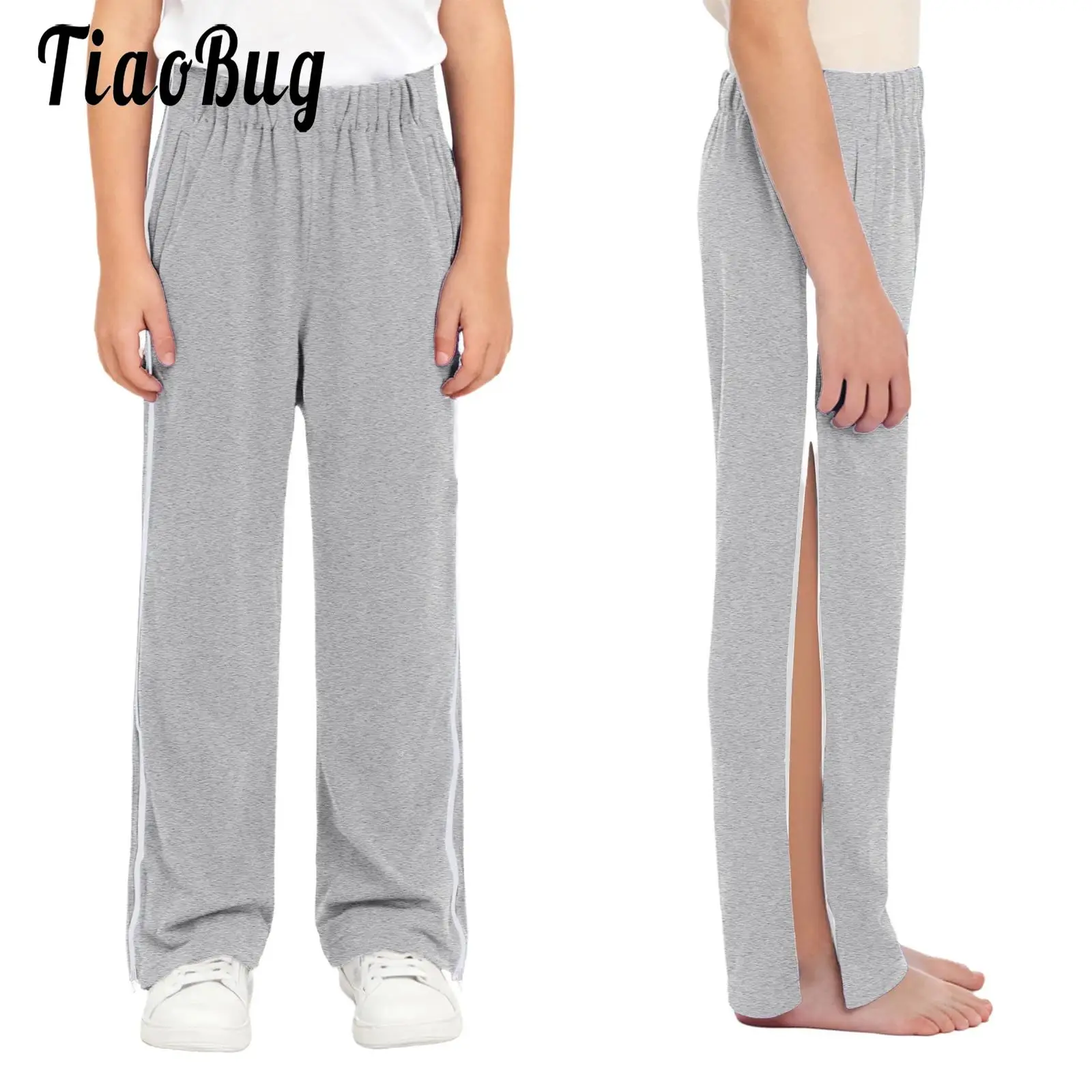 

Kids Boys Girls Tear Away Pants Special Needs Adaptive Clothing Zippers Off Full Open Down Sweatpants Adaptive Trousers Bottoms