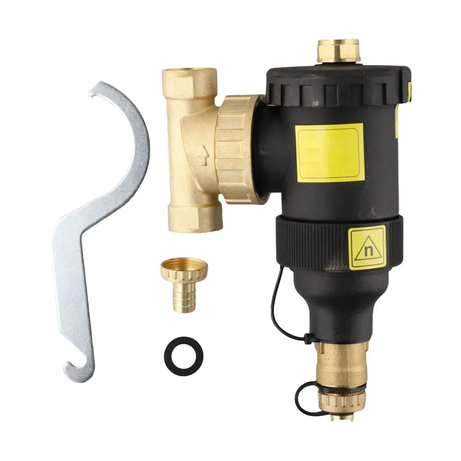 

Пластиковый инженерный латунный сепаратор грязи 12000, магнитный переключатель Гаусса, встроенный сливной клапан шланга для систем центрального нагрева