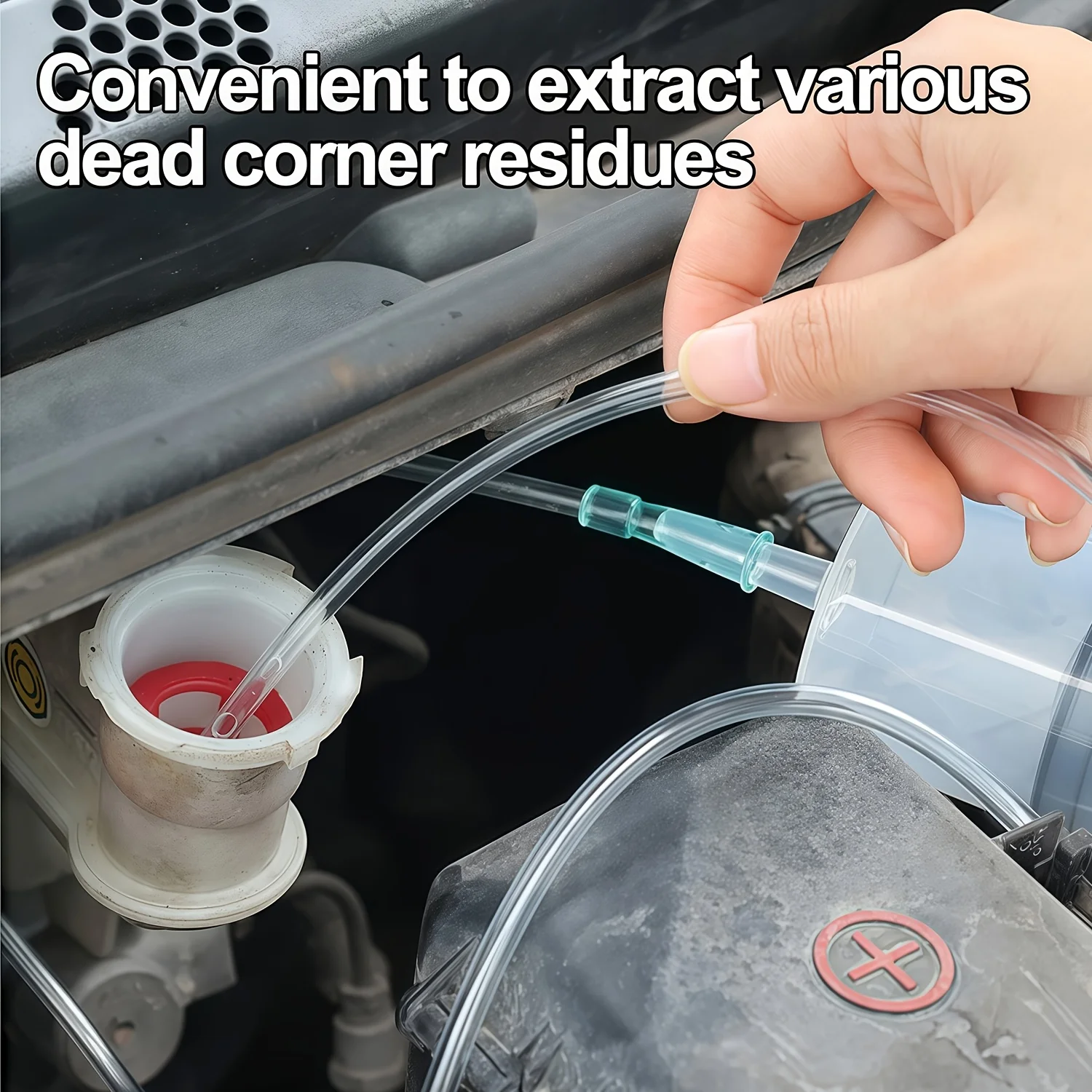 مجموعة واحدة من أدوات السيارات ذات الاستخدام المزدوج لشفط المياه/الحقن من نوع الحقنة، والتي يمكن استخدامها لشفط/حقن زيت المحرك/البنزين #3