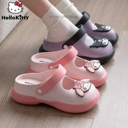 Sanrio New Kuromi Cinnamoroll Mary Jane sandały damskie Y2k Hello Kitty Meoldy antypoślizgowe gruba podeszwa kapcie obuwie codzienne