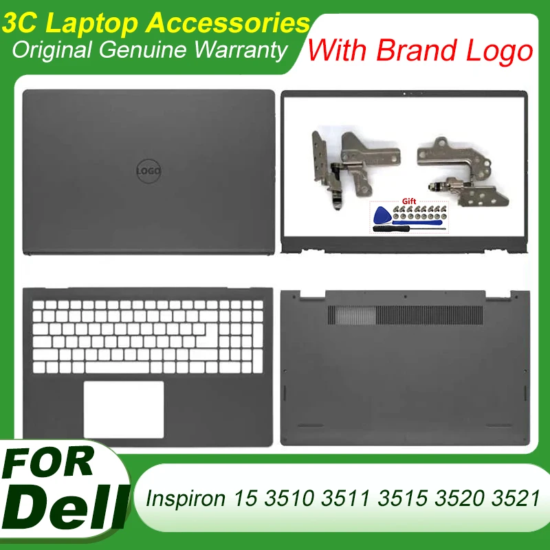 

New For Dell Inspiron 15 3510 3511 3515 3520 3521 LCD Back Cover Front Bezel Hinges Palrmest Bottom Case 00WPN8 00DM9D 09WC73