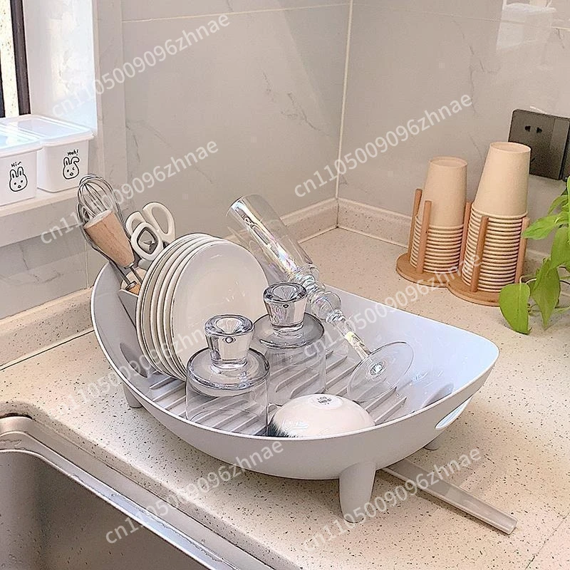 Kitchen Bowl Rack Drain  Universal Desktop  Shelf Storage  and Chopsticks Water Filter Rack