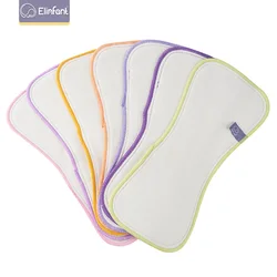 Elinfant 1PC colorato cucito assorbente naturale 3 strati di canapa cotone OS inserto per pannolini di stoffa