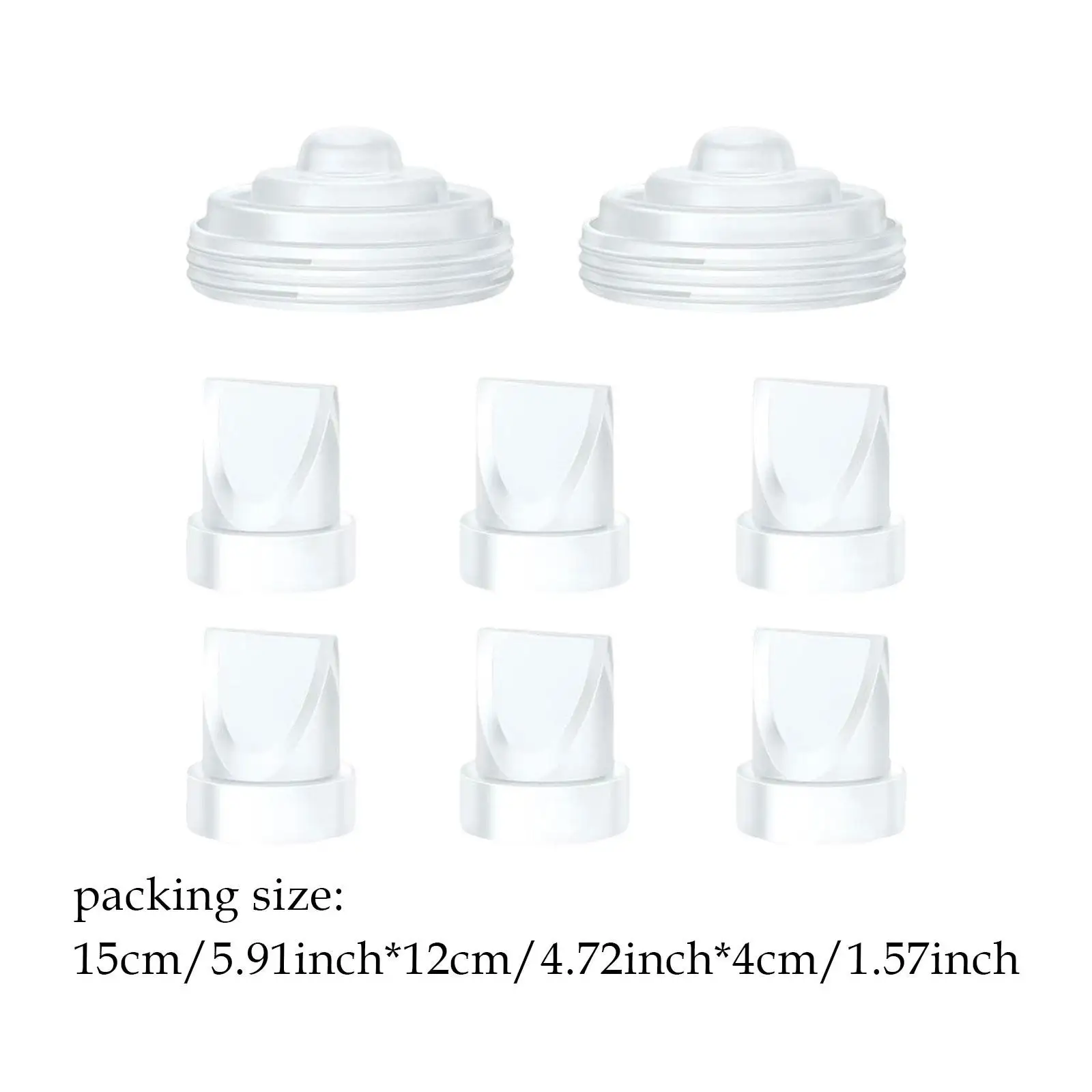 Válvulas de diafragma de silicona y pico de pato, piezas de repuesto transparentes a prueba de fugas para accesorios de piezas de bomba de busto eléctrica portátil M5