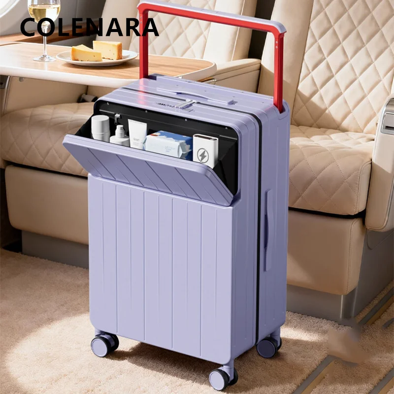 

COLENARA Высококачественный чемодан с зарядкой через USB, многофункциональный чемодан на колесиках, 20 дюймов, 22 дюйма, 24 дюйма, 26 дюймов, ABS + ПК, чемодан на колесиках