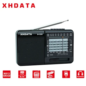 راديو محمول XHDATA-D-328 ، AM ، FM ، SW ، DSP تقنية ، مشغل MP3 ، فتحة بطاقة TF ، USB ، جهاز استقبال FM صغير مع بلوتوث ، 12 نطاق الأكثر مبيعا 8 راديو AM FM صغير محمول مع بلوتوث - No5